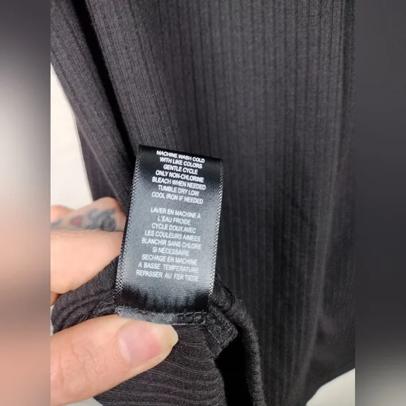 AFRM Black Short Sleeve Button Front Dress Size Small (4-6) NWT - Picture 13 of 15